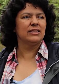 Berta Cáceres Honduran environmental activist and indigenous leader of the Lenca people, and co-founder and coordinator of the Council of Popular and Indigenous Organizations of Honduras (COPINH)