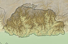 Mapa zobrazující umístění Doklam