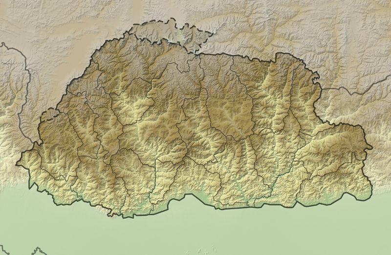 Datei:Bhutan relief location map.jpg - Wikipedia