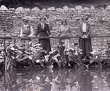 Suffragettes Mary Blathwayt, Charlotte Marsh, Annie Kenney and Laura Ainsworth 1911