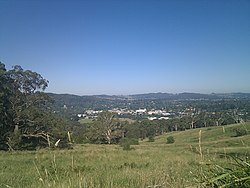 Grassy, hilly woods near Bowral Bowral from Oxley Hill Lookout.jpg