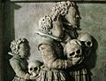 Boys with skulls, St Margaret, Warnham.JPG