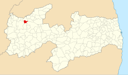 Localização de São Francisco na Paraíba