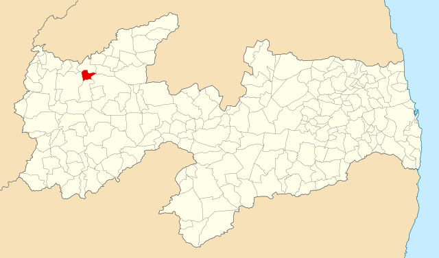 Localização de São Francisco na Paraíba