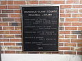 Brunswick-Glynn County library plaque