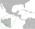 Range of Bufo tacanensis (Volcan Tacana Toad)