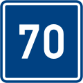 Doporučená rychlost (70 km/h)