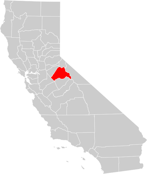 Bestand:California county map (Tuolumne County highlighted).svg