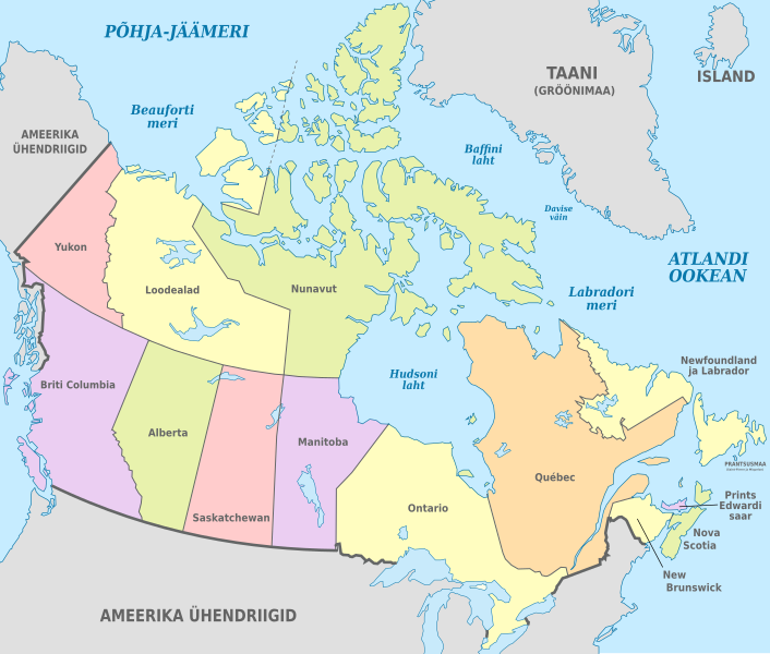 File:Canada, administrative divisions - et - colored.svg