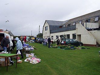 A car boot sale at Rosudgeon Cricket Club Car boot sale, Rosudgeon social club - geograph.org.uk - 174276.jpg