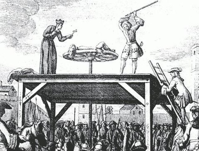 The execution of the French highwayman Cartouche, 1721