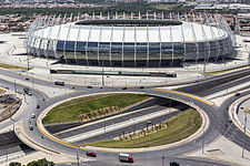 Football plays an important role on the Northeastern Region of Brazil. Photo:Castelão Stadium in Fortaleza.