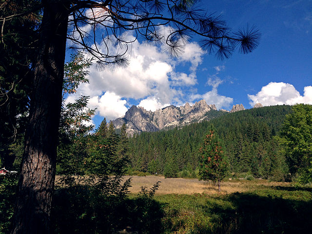 Castle Crags seen from Interstate 5