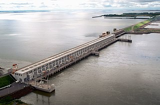 Yacyretá Dam reservoir in Argentina