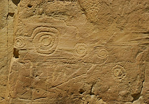 Chaco Pictograph, Chaco National Cultural Historic Park, NM