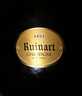 The label of the champagne house Ruinart
