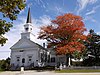 West Brooksville Congregational Church Church or chapel in Brooksville, Maine, USA, with fall foliage - panoramio.jpg
