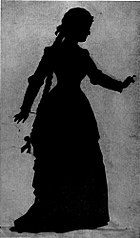 Clara Louise Kellogg as Marguerite, 1864, From a silhouette by Ida Waugh