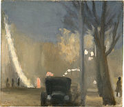 「Collins Street, evening」(1931) オーストラリア国立美術館 蔵