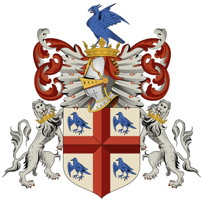 Wapen van die College of Arms (Britse kantoor vir die bestuur en uitreiking van wapens) geneem uit die manuskrip Lant's Roll (deur graveur Thomas Lant) gedateer 1595.