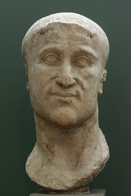 Male head statue