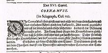 Description of the cornamuse, a Renaissance instrument, by Michael Praetorius Cornamuse text.jpg