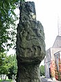 English: The Cross of Kells, or Cross of Patrick and Columba (as it is writen on it, it is strangely dedicated to this two saints), is the oldest of the five high crosses in Kells, County Meath, Ireland. This is the middle of the southern face. Français : La Croix de Kells, ou croix de Patrick et Colomba (comme écrit dessus, elle est étrangement dédiée à ces deux saints), est la plus ancienne des cinq hautes croix de Kells, ville irlandaise du comté de Meath. Ceci est le milieu de la face sud.