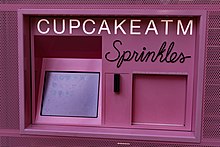 Sprinkles Cupcake ATM in Las Vegas, Nevada Cupcake ATM - Sprinkles Las Vegas Strip (22475703785).jpg