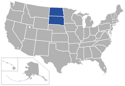 Standorte der Dakota Athletic Conference