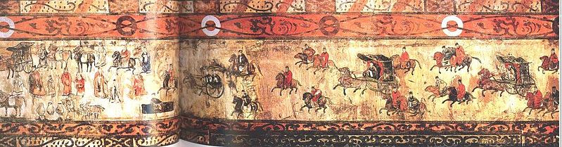 File:Dahuting tomb mural of chariots and cavalry, Eastern Han Dynasty.jpg