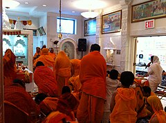 Das Lakshana (Paryushana) celebrations at the Jain Center of America, Queens, New York City, the oldest Jain temple in the Western hemisphere[12]