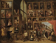 The Gallery of Archduke Leopold in Brussels (I), oil on canvas medium QS:P186,Q296955;P186,Q12321255,P518,Q861259 Schleißheim State Gallery