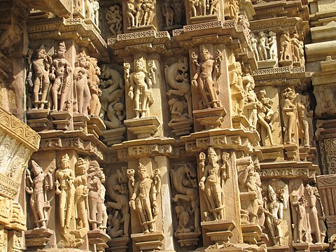 Sculpture-Group, Outer Wall, Devi Jagadambi Temple, Khajuraho