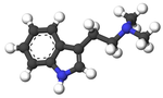 Dimetüültrüptamiini molekul