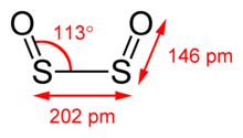 struktur af svovldioxid, S2O2