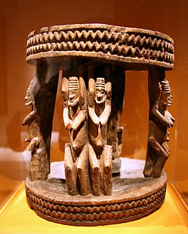 Stool; possibly late 19th to early 20th century; wood & pigment; National Museum of African Art (Washington D.C., USA)