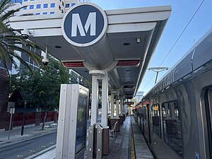 Downtown Long Beach station platform, November 2023.jpg