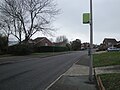The bus stop at Hefford Road, East Cowes, Isle of Wight in November 2011. At the time, it was served by Southern Vectis buses on route 25 to East Cowes and Newport. However, later in May 2012, this service was withdrawn and replaced with route 34.
