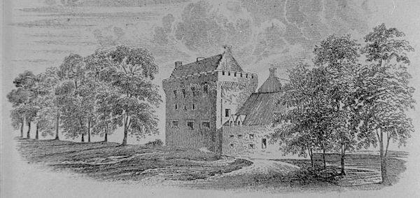 Eglintoune castle from the south, prior to the rebuild of 1805