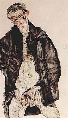 Self-portrait of Egon Schiele in 1911, depicting masturbation Egon Schiele 073.jpg