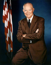 The administration of Dwight D. Eisenhower ushered in the first nuclear age with the Atomic Energy Act of 1954 Eisenhower official.jpg