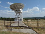 Estación de comunicaciones por satélite de Buitrago del Lozoya, Comunidad de Madrid, España.