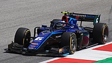 Sargeant driving the Dallara F2 2018 during the 2022 Spielberg Formula 2 round FIA F2 Austria 2022 Nr. 6 Sargeant.jpg