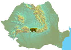 Fagarašské hory na mapě Rumunska