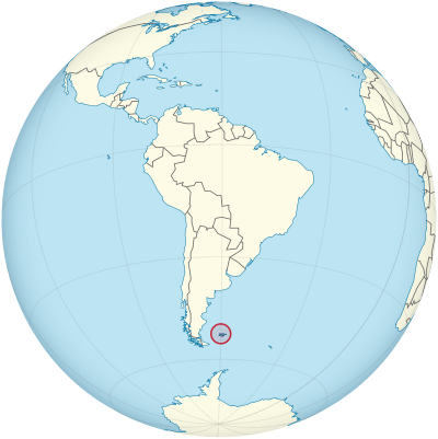 Falkland Islands on the globe (South America centered).svg