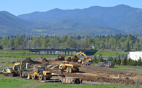 Construction work on Interstate 5 next to The Home Depot in Phoenix