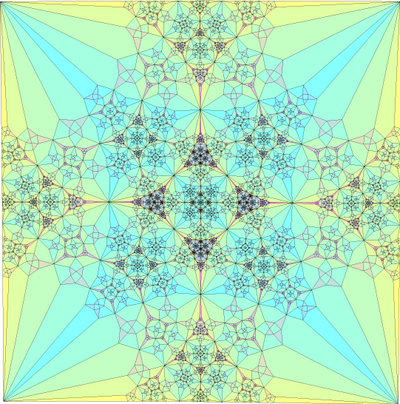 A fractal generated by a finite subdivision rule for an alternating link