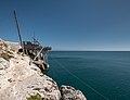 Image 811Fishing trabucco near the Saint Francis Church, Vieste, Italy