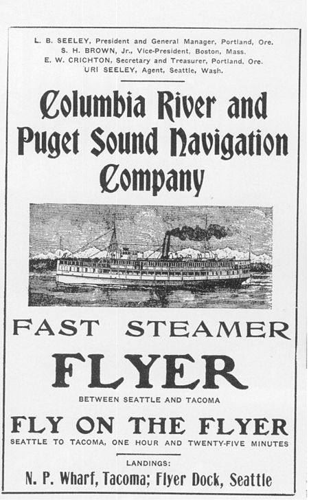 Flyer (steamboat) advertisement