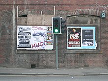 Flyposted posters in Manchester, England, 2007 Flypost.jpg